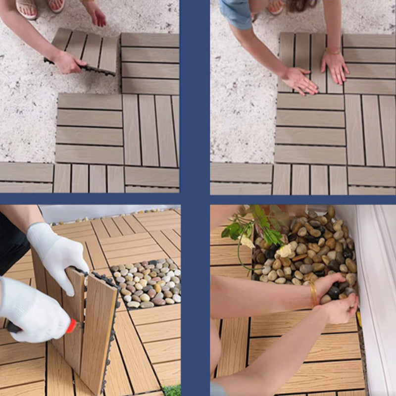 Waterproof Composite Decking Tiles – Interlocking Outdoor Terrace Boards