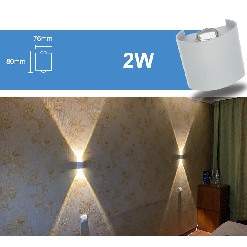 Waterproof LED wall light for indoor and outdoor use
