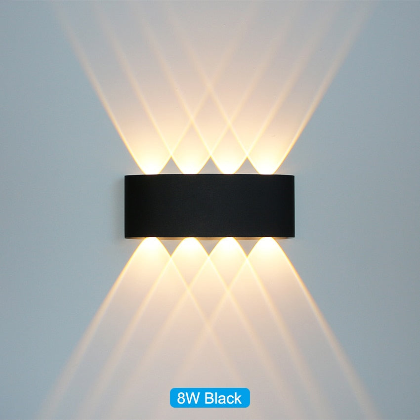 Waterproof LED wall light for indoor and outdoor use