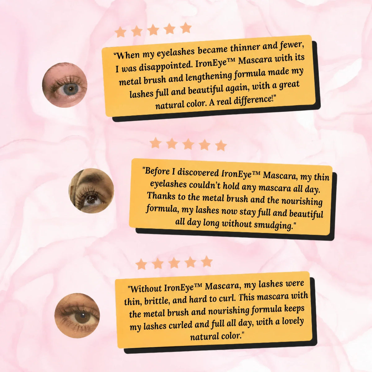 Waterproof Mascara | Instant Volume | Precision Brush No Clumps | IronEye