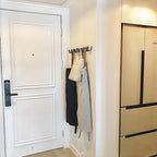 Wave wall-mounted coat rack in iron with 3 or 5 hooks and screws included, 6 colours, 33 or 56 cm