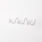 Wave wall-mounted coat rack in iron with 3 or 5 hooks and screws included, 6 colours, 33 or 56 cm