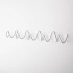 Wave wall-mounted coat rack in iron with 3 or 5 hooks and screws included, 6 colours, 33 or 56 cm