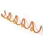 Wave wall-mounted coat rack in iron with 3 or 5 hooks and screws included, 6 colours, 33 or 56 cm