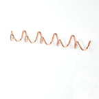 Wave wall-mounted coat rack in iron with 3 or 5 hooks and screws included, 6 colours, 33 or 56 cm