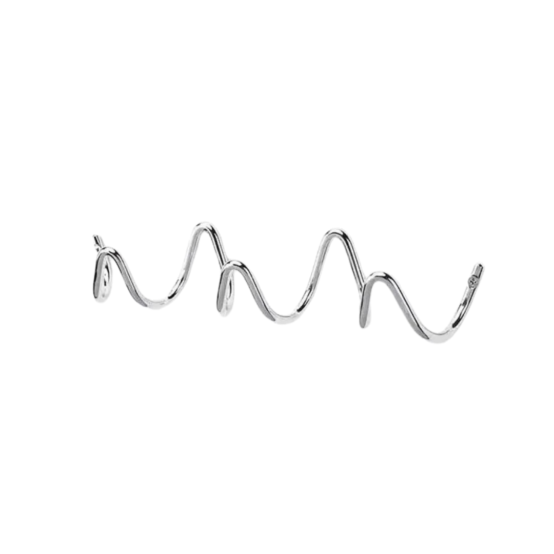 Wave wall-mounted coat rack in iron with 3 or 5 hooks and screws included, 6 colours, 33 or 56 cm