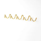 Wave wall-mounted coat rack in iron with 3 or 5 hooks and screws included, 6 colours, 33 or 56 cm