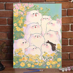 Whimsical Cat-Themed Paint by Numbers Art Kit