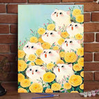 Whimsical Cat-Themed Paint by Numbers Art Kit