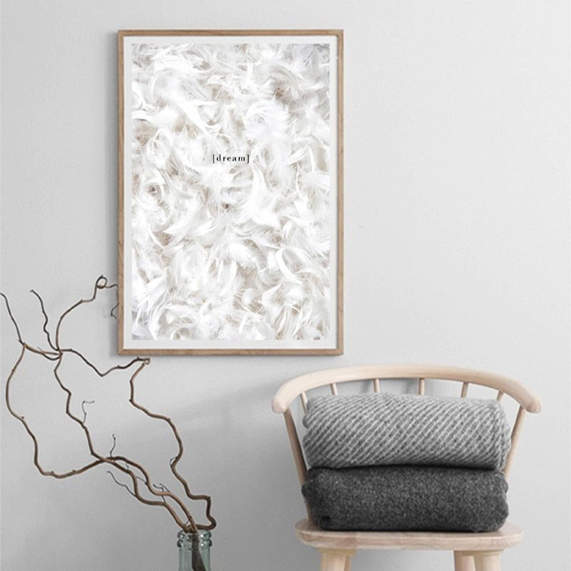 White Leather Poster and Print – Canvas Wall Art Painting