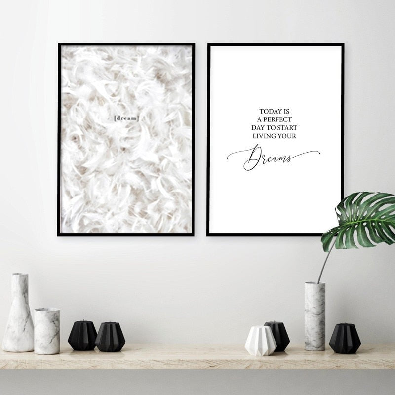 White Leather Poster and Print – Canvas Wall Art Painting