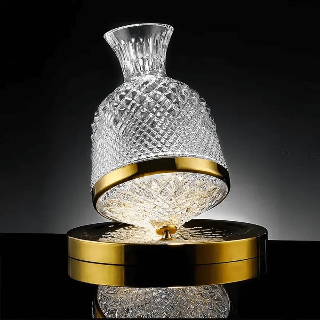 Wine Decanter | 360° Rotating Base & Crystal Glass | 1.5 Litres