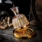 Wine Decanter | 360° Rotating Base & Crystal Glass | 1.5 Litres