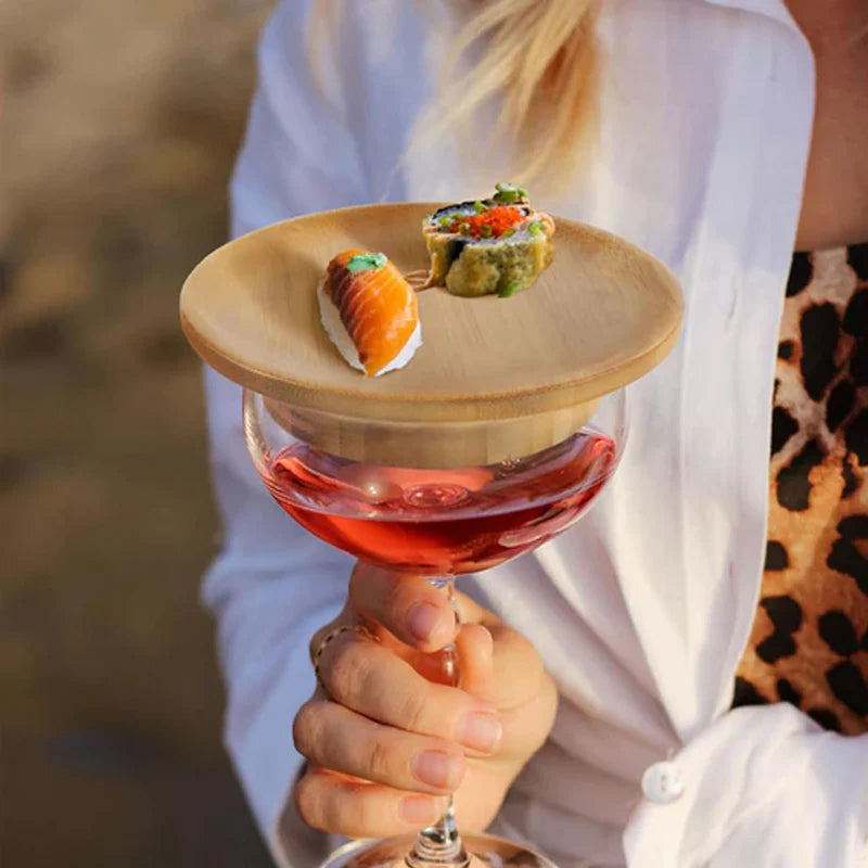 Wine glass charcuterie topper