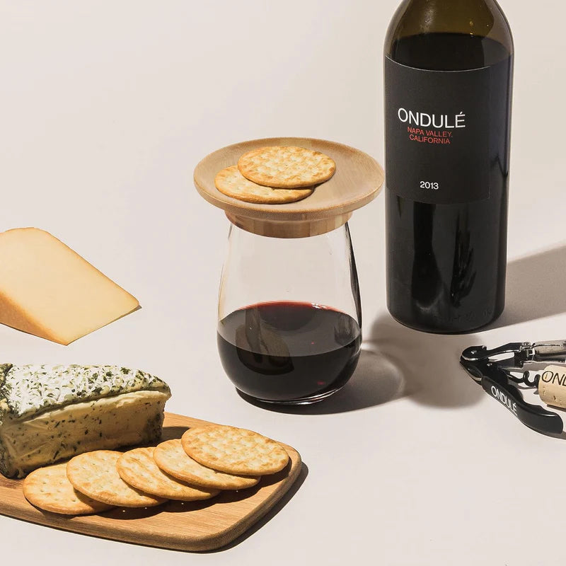 Wine glass charcuterie topper