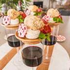 Wine glass charcuterie topper