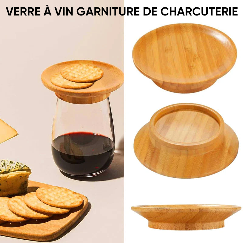 Wine glass charcuterie topper