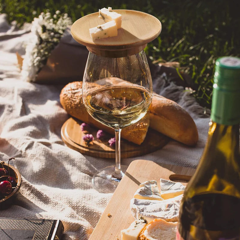 Wine glass charcuterie topper
