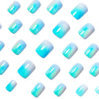 Wintry Artistic Nails with Shimmering Snowflake Design