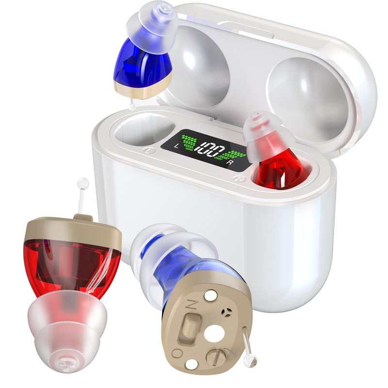 Wireless Rechargeable OTC Hearing Aids with Charging Case