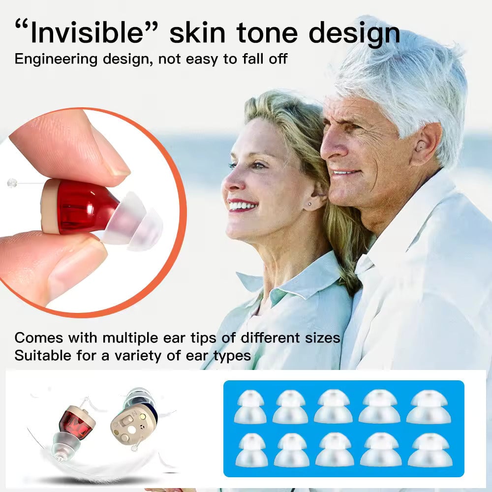 Wireless Rechargeable OTC Hearing Aids with Charging Case