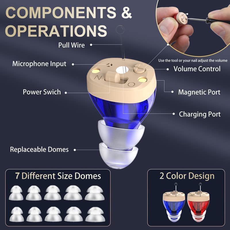Wireless Rechargeable OTC Hearing Aids with Charging Case