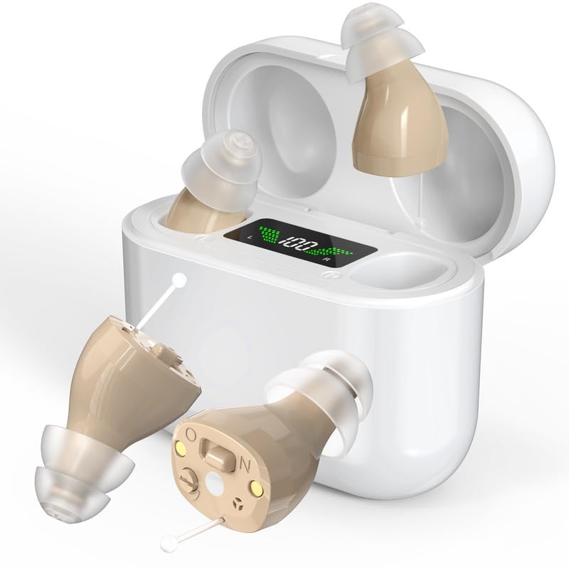 Wireless Rechargeable OTC Hearing Aids with Charging Case