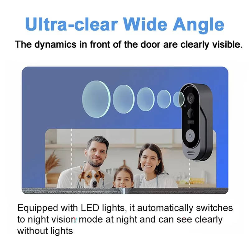 Wireless Smart Video Doorbell | No Subscription Needed | High Definition Camera Doorbell