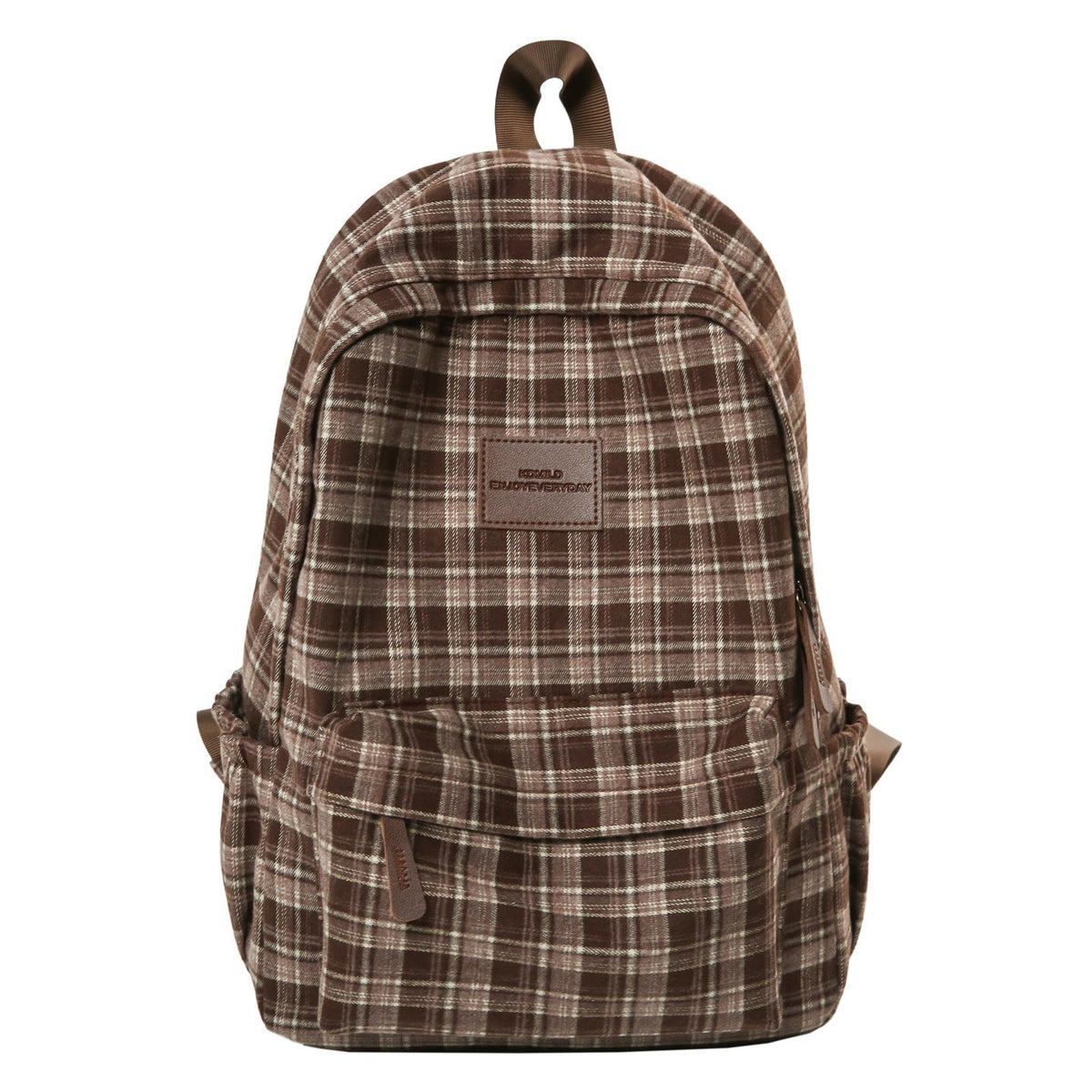 Checked Patterned Casual School Backpack Boneroshop