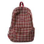 Checked Patterned Casual School Backpack Boneroshop