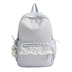 Polka Dot Ruffled Backpack Boneroshop