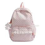 Polka Dot Ruffled Backpack Boneroshop