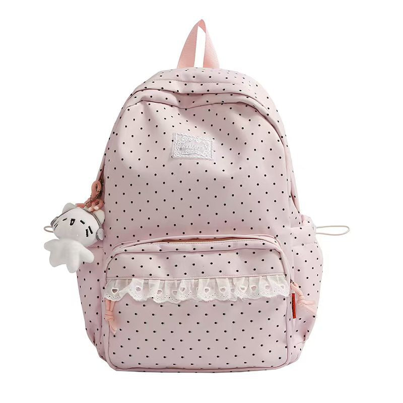 Polka Dot Ruffled Backpack Boneroshop