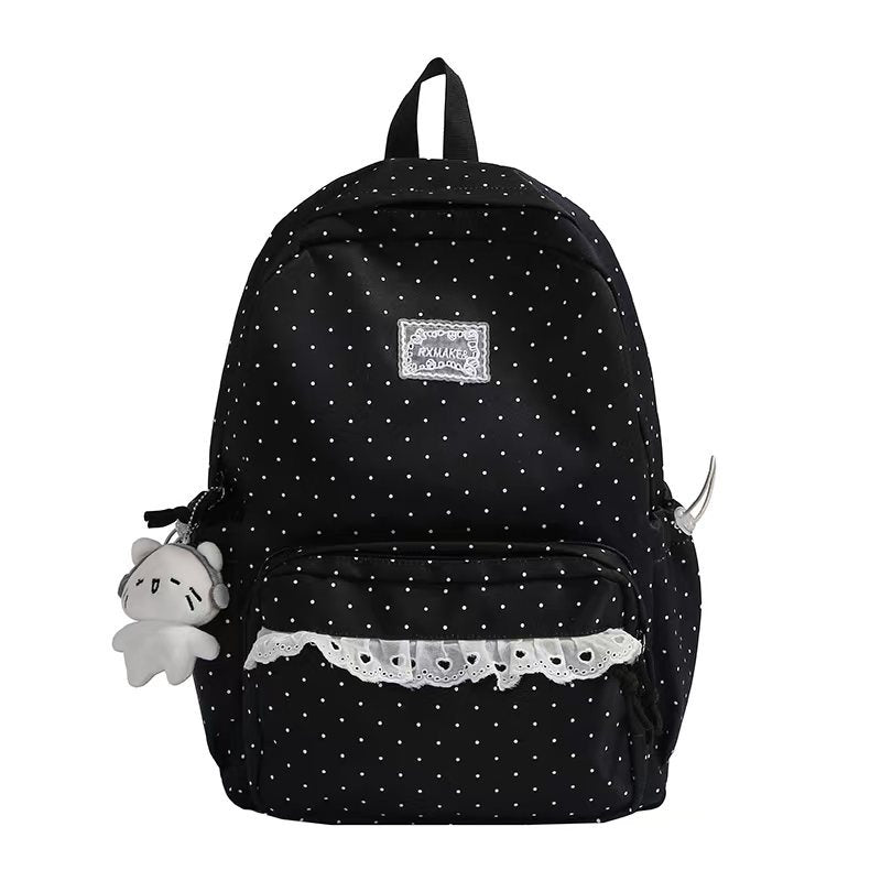 Polka Dot Ruffled Backpack Boneroshop