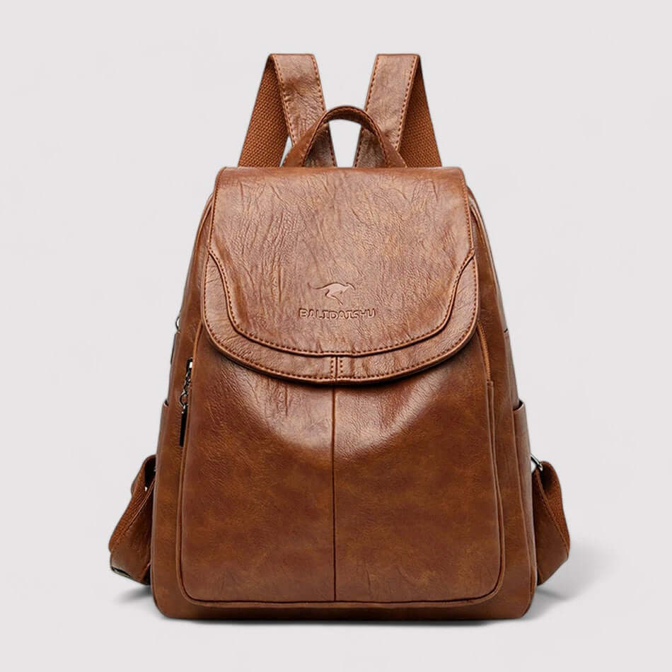 Women's Anti-Theft Leather Backpack for Travel & Daily Use