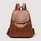 Women's Anti-Theft Leather Backpack for Travel & Daily Use