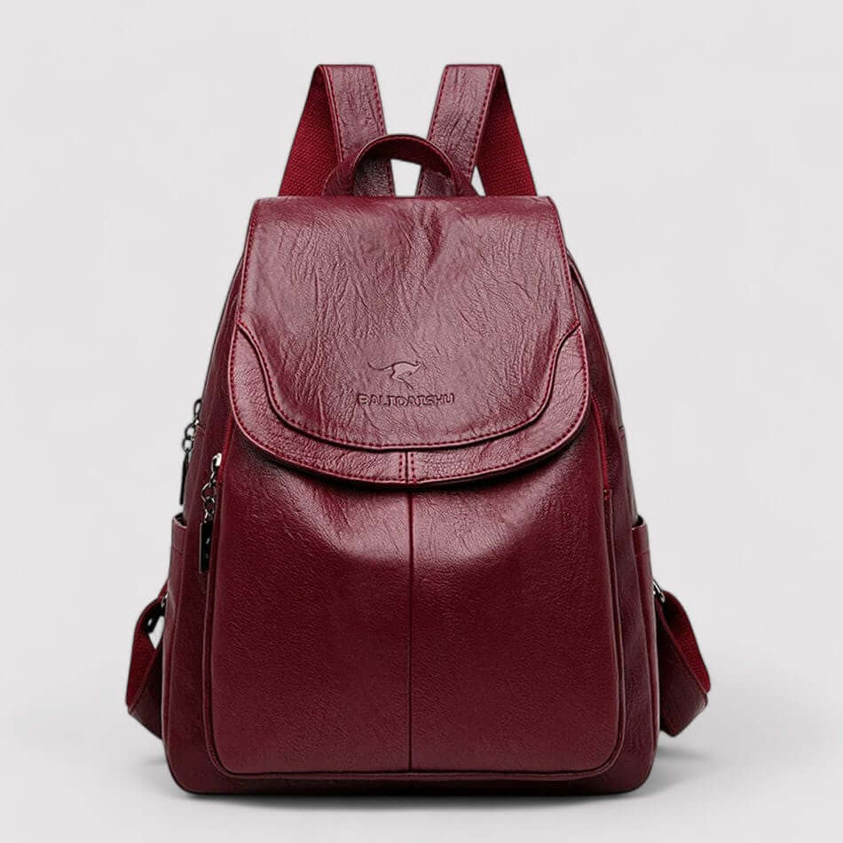 Women's Anti-Theft Leather Backpack for Travel & Daily Use
