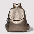 Women's Anti-Theft Leather Backpack for Travel & Daily Use