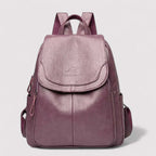 Women's Anti-Theft Leather Backpack for Travel & Daily Use
