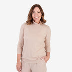 Women's Brushed Marl Turtleneck Top with Long Sleeves & Soft Ribbed Finish