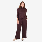 Women's Brushed Marl Turtleneck Top with Long Sleeves & Soft Ribbed Finish