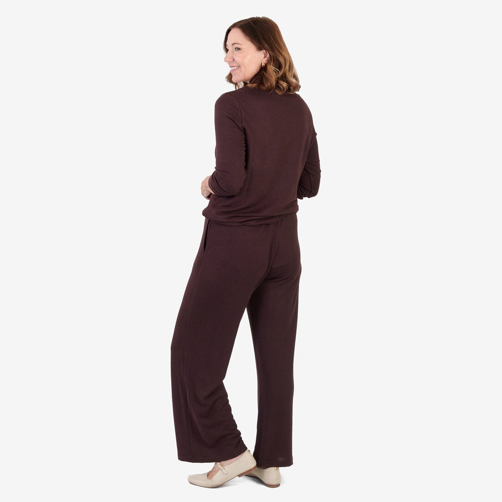 Women's Brushed Marl Turtleneck Top with Long Sleeves & Soft Ribbed Finish