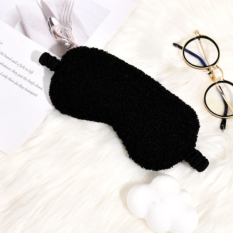 Women's Cosy Thermo Sleep Mask in Teddy Fleece with Adjustable Satin Band