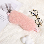 Women's Cosy Thermo Sleep Mask in Teddy Fleece with Adjustable Satin Band