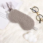 Women's Cosy Thermo Sleep Mask in Teddy Fleece with Adjustable Satin Band