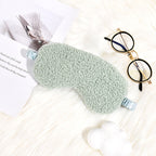 Women's Cosy Thermo Sleep Mask in Teddy Fleece with Adjustable Satin Band