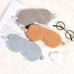 Women's Cosy Thermo Sleep Mask in Teddy Fleece with Adjustable Satin Band