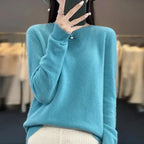 Women's Crewneck Cashmere Jumper - Pullover Style