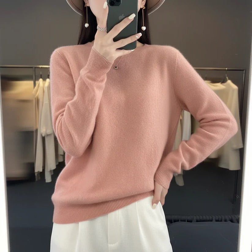 Women's Crewneck Cashmere Jumper - Pullover Style
