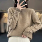 Women's Crewneck Cashmere Jumper - Pullover Style